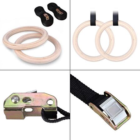 Leyaton Jimnastik Halkası Jimnastik Barfiks Halkası Halatı Halka Çapı 24 cm