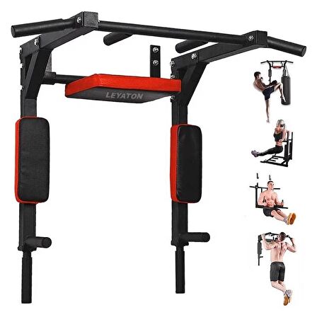 Leyaton Orjinal 3ü 1 Arada Duvar Barfiks Barı Dips Spor Aleti