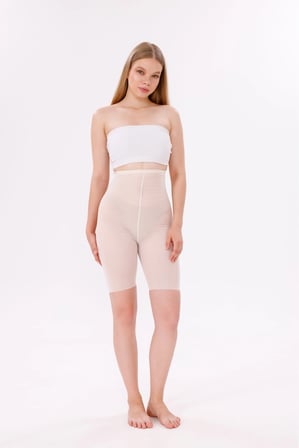 Freshness 0007 Lazer Kesim Tül Yüksek Bel Şort Korse