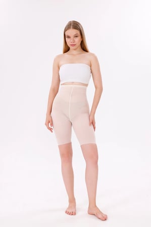 Freshness 0007 Lazer Kesim Tül Yüksek Bel Şort Korse
