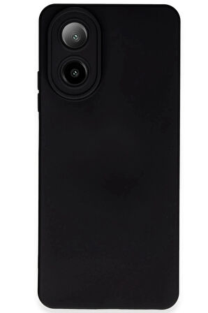 Oppo A38 Kılıf Nano içi Kadife Silikon - Siyah