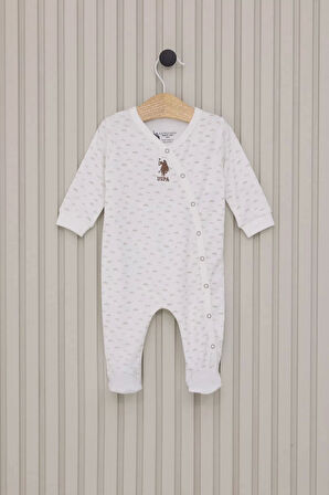 Lenaca Erkek Bebek Patikli Tulum  Krem