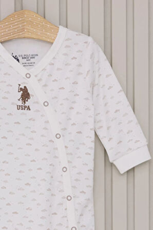 Lenaca Erkek Bebek Patikli Tulum  Krem