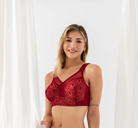 Toparlayıcı Minimizer Sütyen Bordo (brf11820)