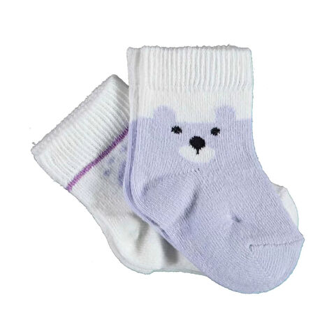 Lenaca Happy Bear 2'li Çorap  Lila