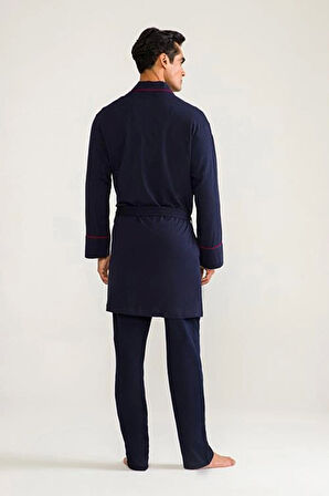 D's Damat 03000 5'li Robdöşambr Erkek Damat Pijama Seti