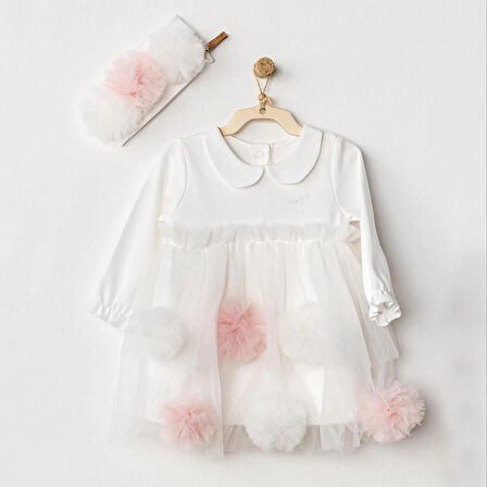 Lenaca Dress Band Petit Love Elbise Takım Ekru
