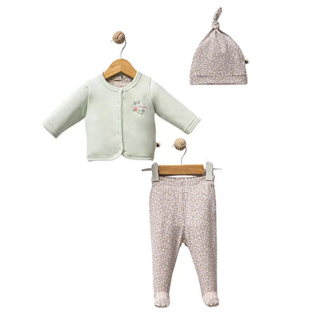 Lenaca Fall Floral 5 Parça Hastane Çıkışı Green