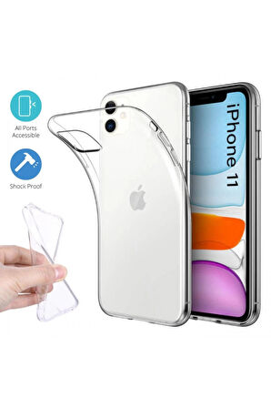 iPhone 11 Kılıf Lüx Şeffaf Silikon