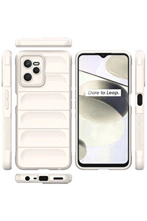 Realme C35 Kılıf Optimum Silikon - Krem