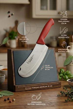 Silver Serisi Mutfak Bıçak Börek Bıçağı Pizza Pide Bıçağı Kıyma Bıçağı Satırı 3 Lü Set ( Mft-927)