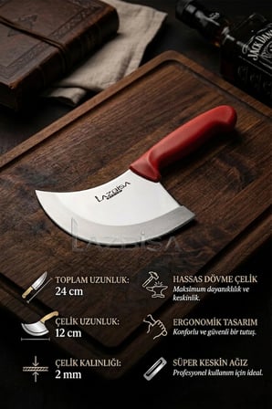 Silver Serisi Mutfak Bıçak Börek Bıçağı Pizza Pide Bıçağı Kıyma Bıçağı Satırı 3 Lü Set ( Mft-927)