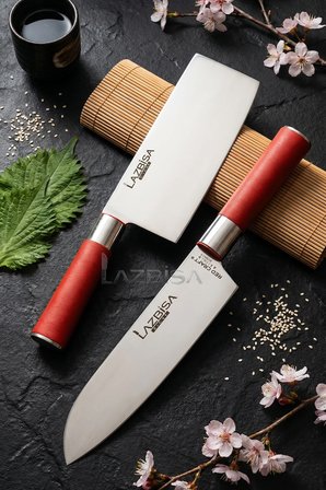 Red Craft Serisi Mutfak Şef Bıçak Seti Et Ekmek Sebze Bıçağı Günlük Kullanım (MFT-472)