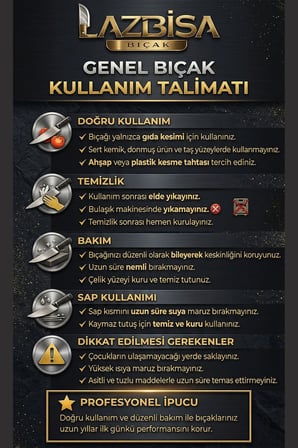 İncisive Serisi Mutfak Bıçak Pizza Kıyma Salata Bıçağı Çift Tutma Zırh ( Mft-986)