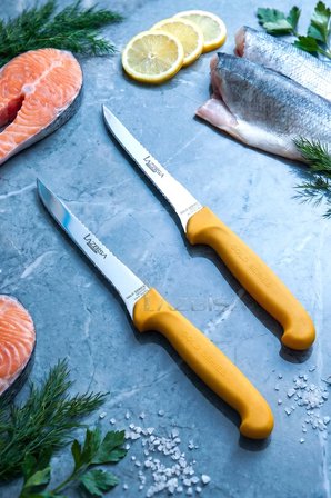 Gold Serisi Mutfak Fileto Bıçağı Steak Bıçak Et Balık Tavuk Fileto Bıçağı 2 Li Set ( Mft-015 )