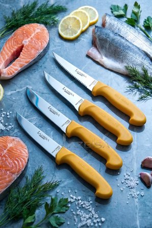 Gold Serisi Mutfak Bıçak Seti Et Ekmek Sebze Meyve Bıçağı 4 Lü Set Günlük Kullanım ( Mtf-004)