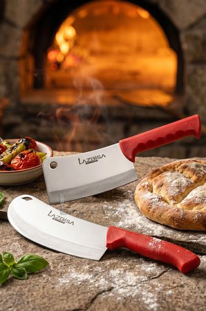 Silver Serisi Mutfak Bıçak Börek Bıçağı Pizza Pide Salata Bıçağı Tavuk Satırı 2 Li Set ( Mft-258)