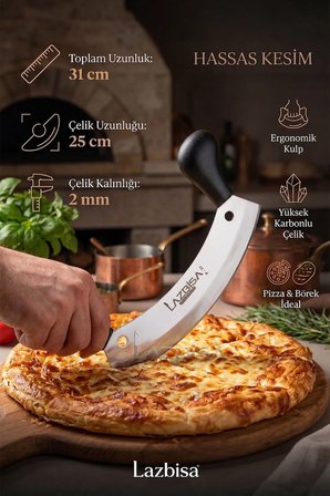 İncisive Serisi Mutfak Bıçak Börek Bıçağı Pizza Pide Bıçağı Kıyma Bıçağı Günlük Kullanım ( Mft-531)