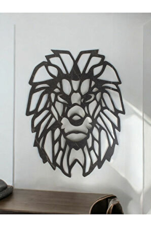 Lazer Kesim MDF Dekor - Aslan Başı