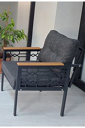Adımshos tekli Lazer Balkon-Bahçe-Ofis-Kafe Çay Seti Koltuk Oturma Takımı-Oturma Grubu