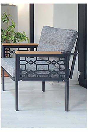 Adımshos tekli Lazer Balkon-Bahçe-Ofis-Kafe Çay Seti Koltuk Oturma Takımı-Oturma Grubu