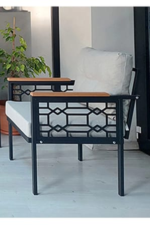 Adımshos tekli Lazer Balkon-Bahçe-Ofis-Kafe Çay Seti Koltuk Oturma Takımı-Oturma Grubu