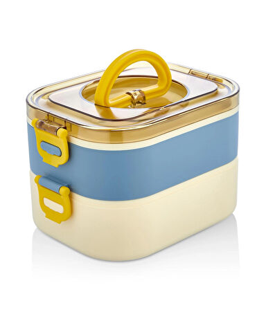 Yeni Nesil Sefer Tası / Lunch Box / Beslenme Kabı / Saklama Kutusu / Paslanmaz Çelik / 1300 ML 