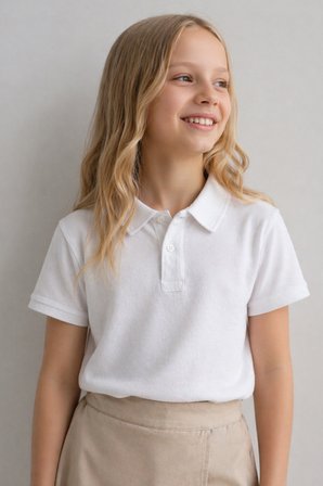 Çocuk Okul Tişörtü Polo Yaka Pamuklu Rahat ve Dayanıklı Günlük Kullanım T-Shirt