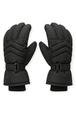 Erkek İçi Polarlı Suya Dayanıklı L ve XL Beden Motosiklet Günlük Kayak Eldiveni Siyah
