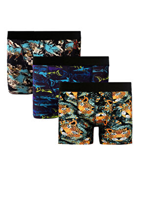 Erkek Boxer 3'lü Paketler %95 Pamuk - Premium Collection