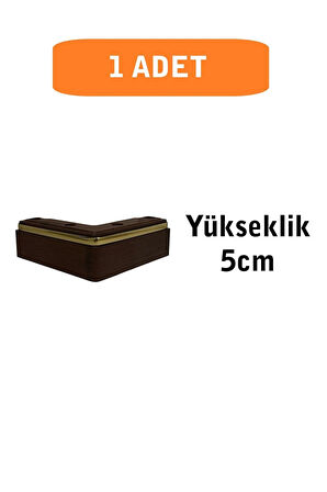 Kanepe Koltuk Tv Ünitesi Konsol Yükseltme L Model Plastik Ayak Ceviz 5cm 1 Adet