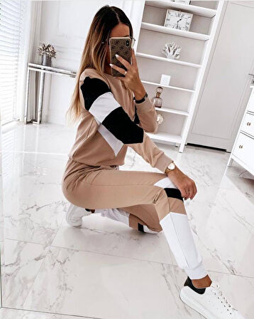 Livizmir Moda Kadın İki İplik Kumaş İkili Takım.