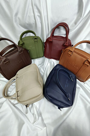 TOTE BAG Çanta, Fermuaralı, Elde ve Omuz Askılı, Kahverengi