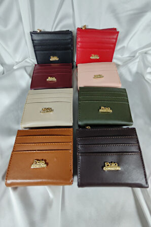 Armalı Pudra - Pembe Kadın Cüzdanı Çıtçıtlı Kapaklı, İçten Fermuarlı, Kartlık Bölmeli