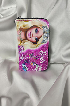 BARBIE Çocuk ve Genç Cüzdanı, Fermuarlı, Kartlık Bölmeli Bozuk Para Gözlü