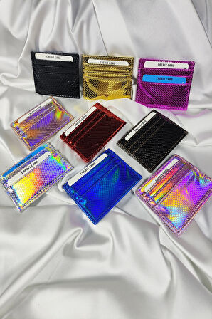 Kadın Kartlık Parlak Sedefli Beyaz, 1. Sınıf Vinlex Deri, 7 Tane Kart Koyma Cepli