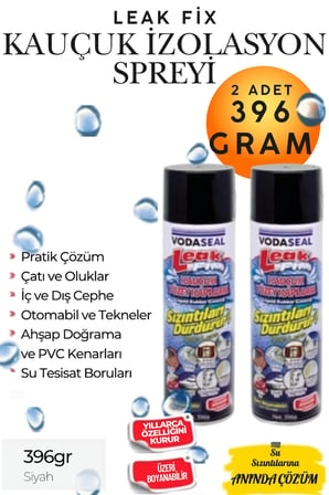 2 Adet 396 gr Siyah Su Yalıtım Sızdırmaz Geçirmez İzolasyon Kauçuk Spreyi Çatı Oluk, Banyo, Boru, Teras ve Duvar Sızıntı Önleyici Kaplama Sprey Çatlak Kapatıcı Nem, Rutubet ve Su Kaçağı Tamir Sıvısı