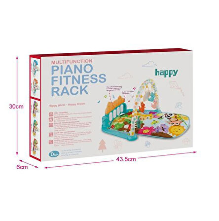 Learning Fun Jimnastik Merkezi Piyanolu Oyun Halısı Işıklı Müzikli Hayvanlar