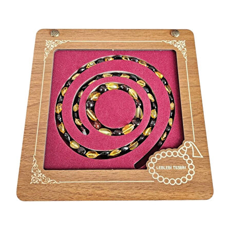 Damla Kehribar Kolye - Bileklik Set Lt1346
