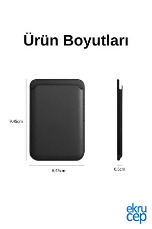 iPhone 11-12-13-14-15-16-17 Serileri ile Uyumlu Magsafe Özellikli Mıknatıslı Kartlık Deri Magsafe Cüzdan Kartlık