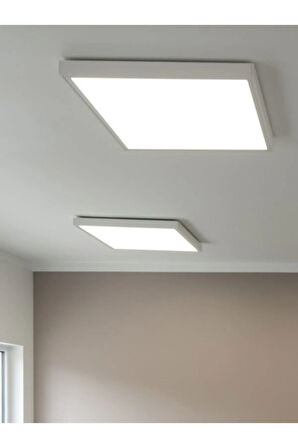 60x60 Sıva Üstü 60watt Led Panel, Beyaz Işık 6500k- Beyaz Çerçeve, Homojen Aydınlatma, 60cm X 60cm