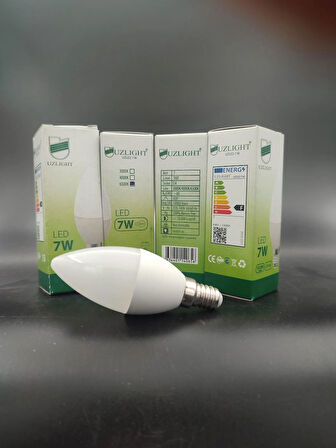 LED AMPUL (E.14) Mum ampul,beyaz ışık (7.Watt=60.Watt)(4.Adetli paket)