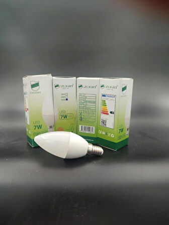 LED AMPUL (E.14) Mum ampul,beyaz ışık (7.Watt=60.Watt)(4.Adetli paket)