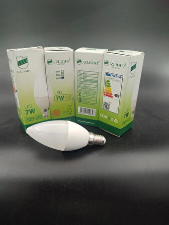 LED AMPUL (E.14) Mum ampul,beyaz ışık (7.Watt=60.Watt)(4.Adetli paket)