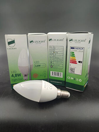 LED AMPUL (E.14) MUM AMPUL.GÜN IŞIĞI (4,8 Watt=40 Watt)(4.Adetli paket)