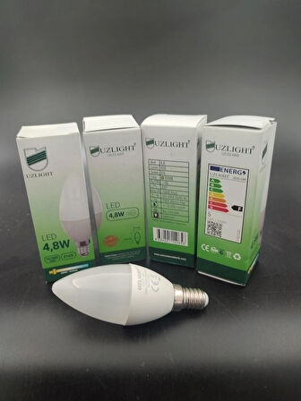 LED AMPUL (E.14) MUM AMPUL.GÜN IŞIĞI (4,8 Watt=40 Watt)(4.Adetli paket)