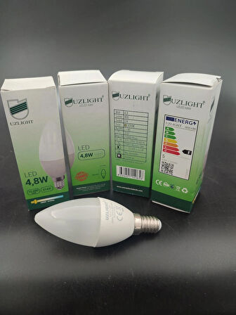 LED AMPUL (E.14) MUM AMPUL.GÜN IŞIĞI (4,8 Watt=40 Watt)(4.Adetli paket)