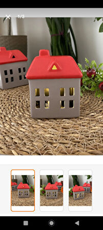 LED ışıklı Seramik ev 