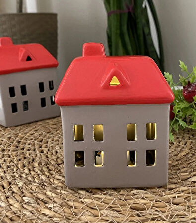 LED ışıklı Seramik ev 