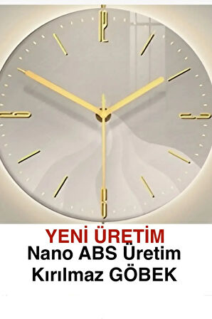 Holland Endles Ledli Cam Seirisi - ANTRASİT SİYAH - Pilli LED - Modern Duvar Saati